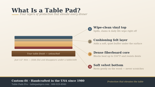 What Is a Table Pad? A Complete Guide for First-Time Buyers