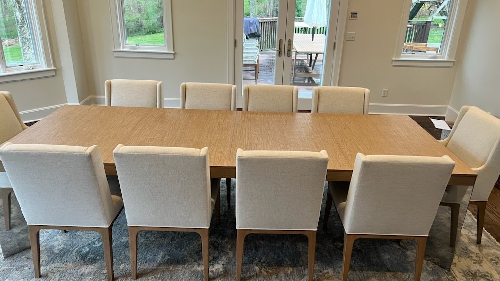 Custom rectangular dining table pad — heat resistant, waterproof