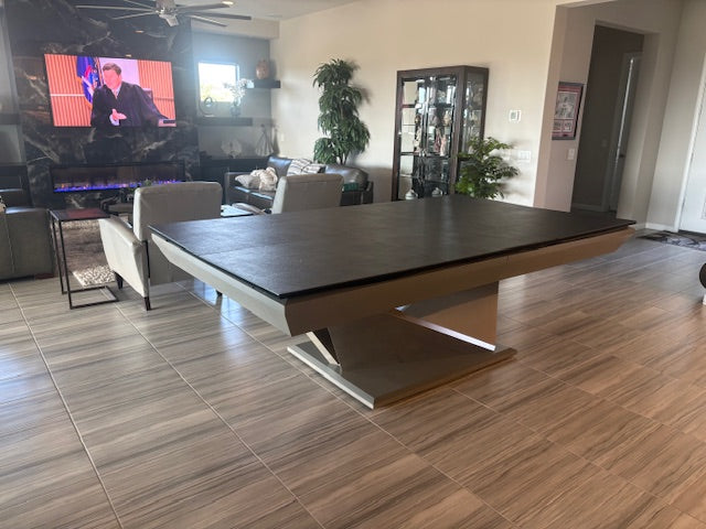 Modern Custom pool table pad protector — magnetic locking sections